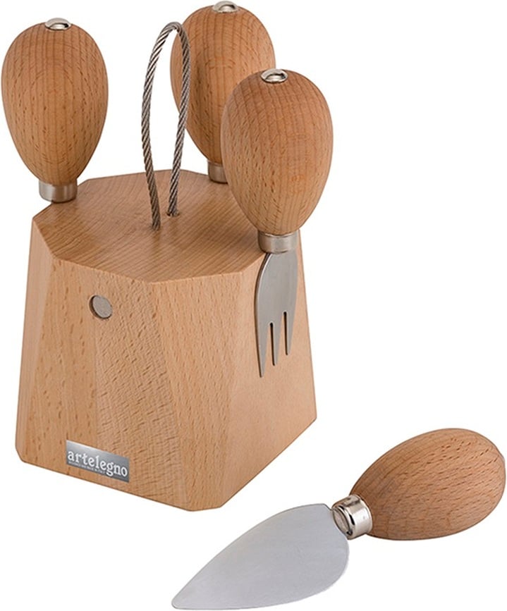Juego de Utensilios para Queso con soporte Parma, Set de 5 piezas
