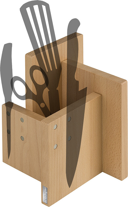 Kombi Blok za nože magnetni, s prostorom za shranjevanje