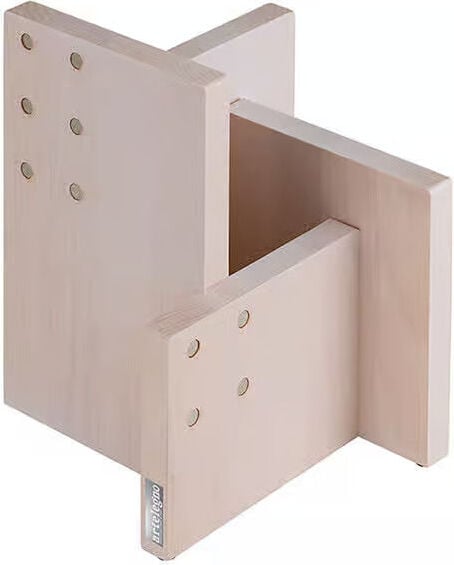 Kombi Messerblock magnetisch, Buchenholz weiß