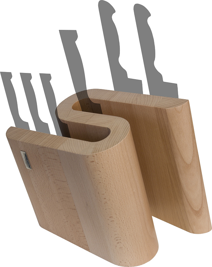 Soporte para cuchillos Grand Prix S, magnético, de madera de nogal