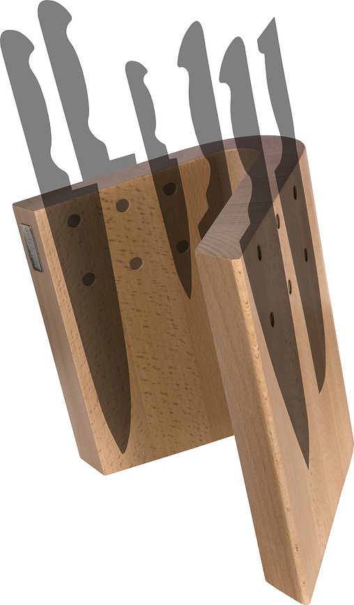 Soporte para cuchillos, magnético de madera de nogal, Grand Prix