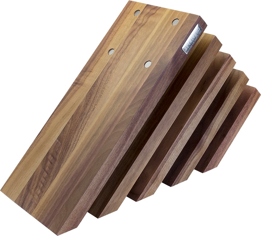 Venezia 5 Blok za nože magnetni, iz orehovega lesa