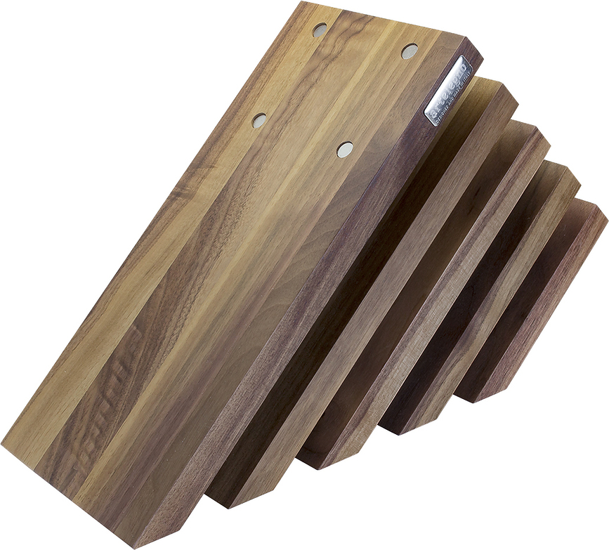 Venezia 5 Μπλοκ Μαχαιριών, μαγνητικό, από ξύλο καρυδιάς