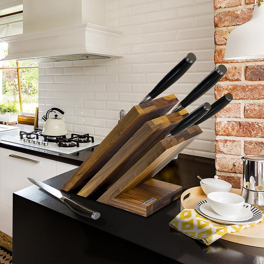 Venezia II 3 Βάση Μαχαιριών μαγνητική, από ξύλο καρυδιάς