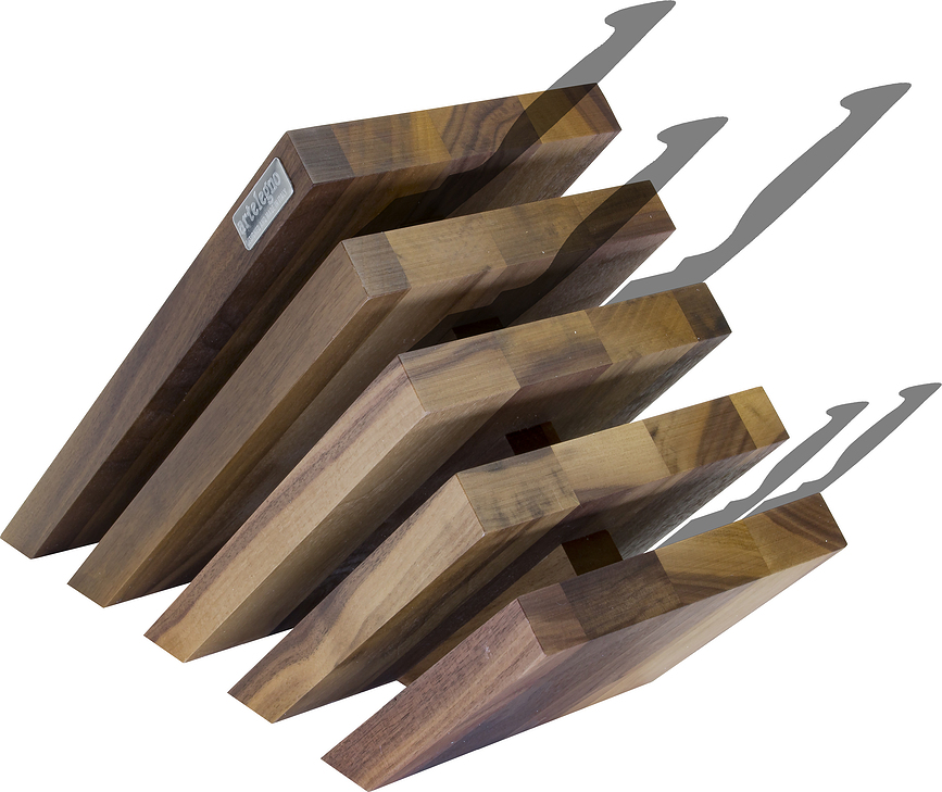 Venezia II Blok za nože magnetni, bukov les, za 5 nožev