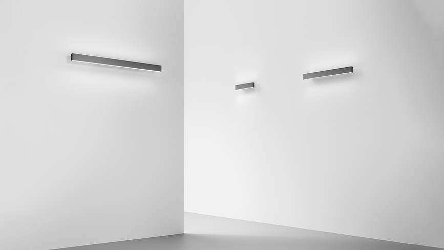 Aplique de pared A.24, 2700K, 60 cm, blanco