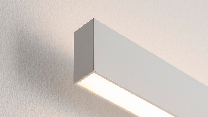 Aplique de pared de cobre cepillado A.24, 60 cm, 3000K