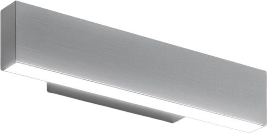 Aplique de pared A.24, acabado plata cepillada, 30 cm, 2700K