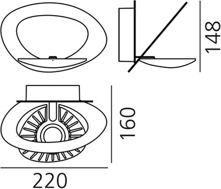 Aplique de pared Pirce Micro, LED, 3000 K