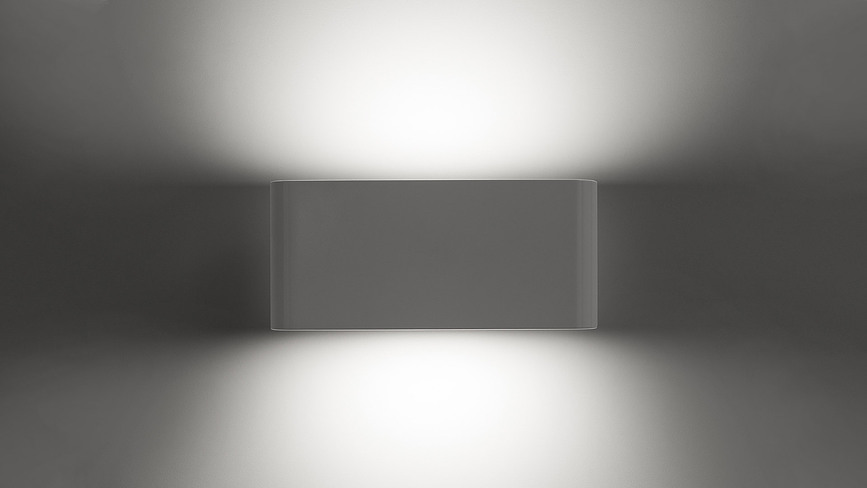 Lámpara de pared Two Flags, blanca