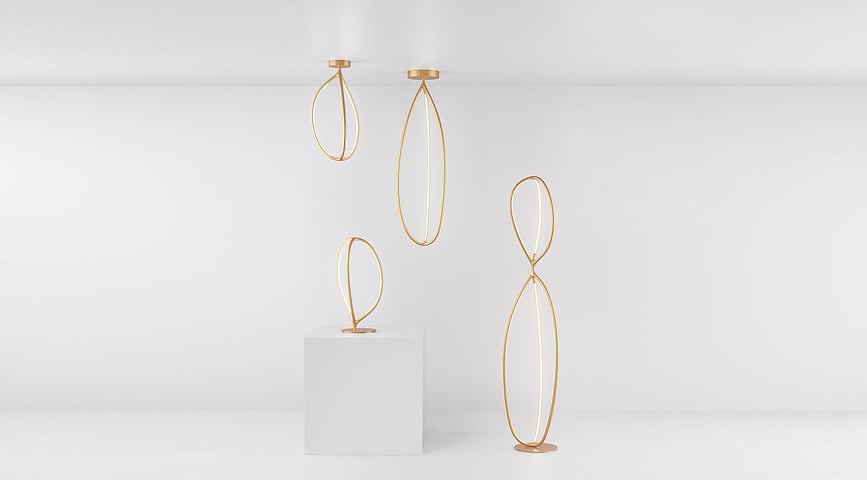 Arrival Κρεμαστό Φωτιστικό, 130 cm, χρυσό