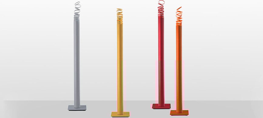 Decomposé Lampadaire, 180 cm, rouge