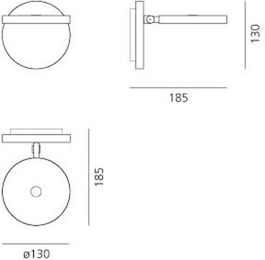 Demetra Απλίκα LED, 2700 K, μαύρη, με διακόπτη
