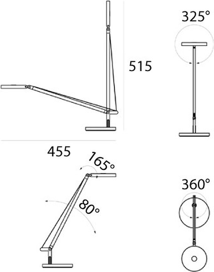 Demetra Micro Lampa stolna LED 3000 K bijela