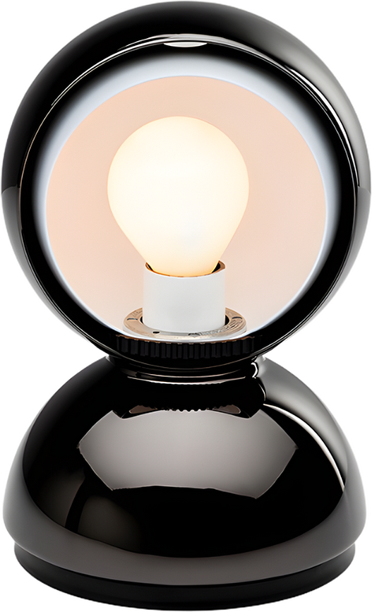Lampa stolová a nástenná Eclisse, 18 cm, čierna