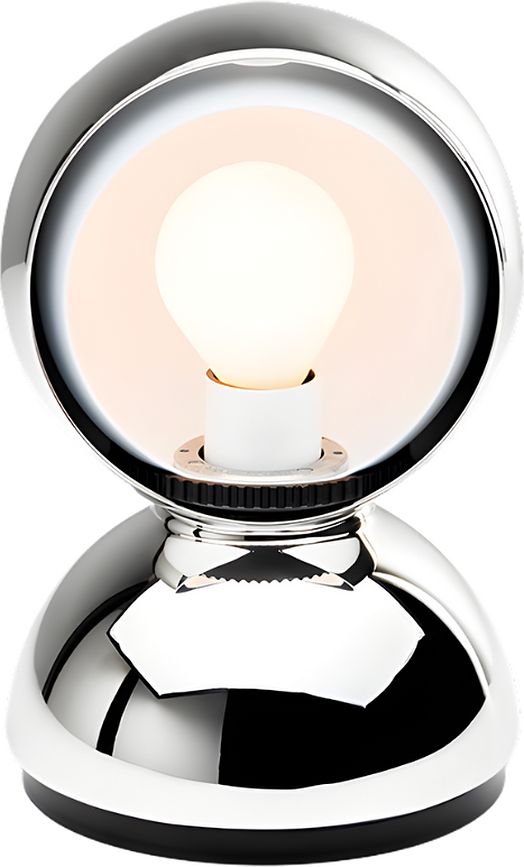 Lampa stolová a nástenná Eclisse PVD 18 cm, strieborná