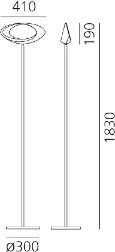 Lámpara de Pie Cabildo, 3000K, 183 cm, blanca
