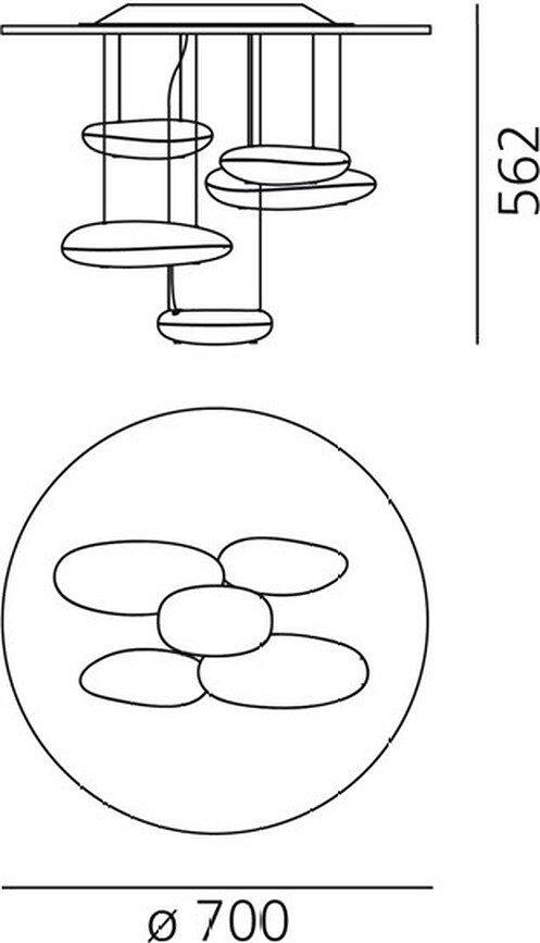 Lámpara de Techo LED Mercury Mini, 3000 K