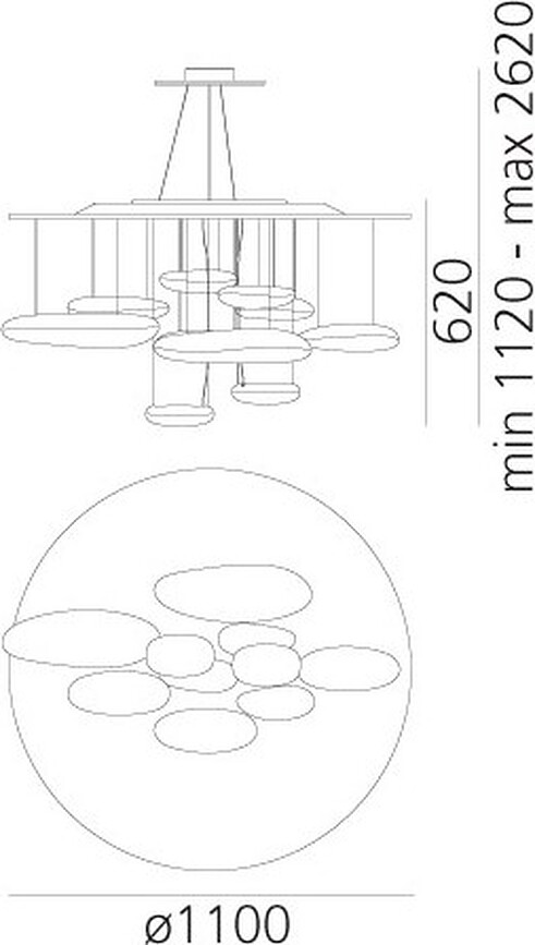 Mercury Φωτιστικό Κρεμαστό LED, 3000 K