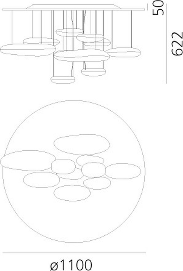 Mercury Stropna svetilka LED, 3000 K