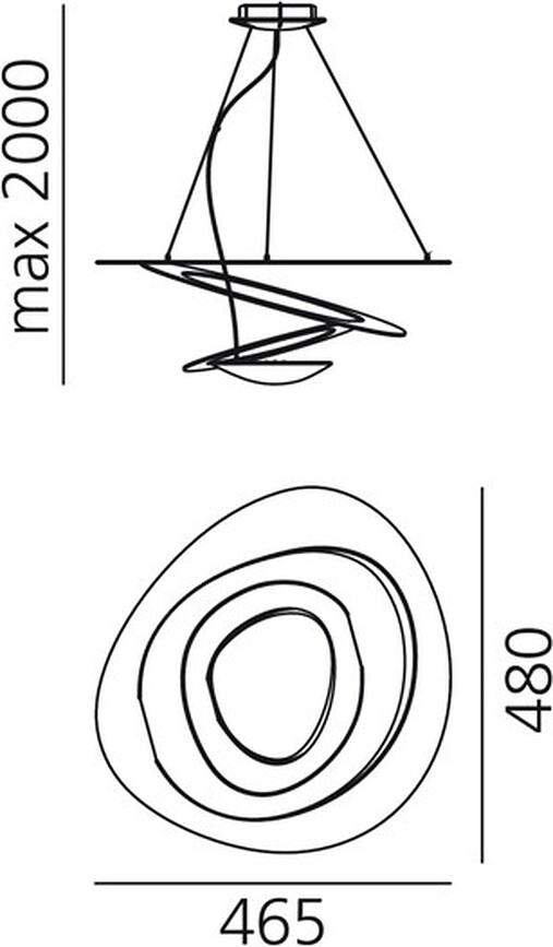 Pirce Micro Viseća Svjetiljka LED 3000 K zlatna