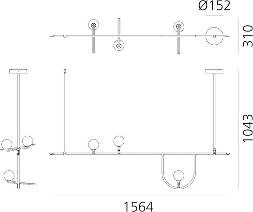 Yanzi 1 Lampa Viseća