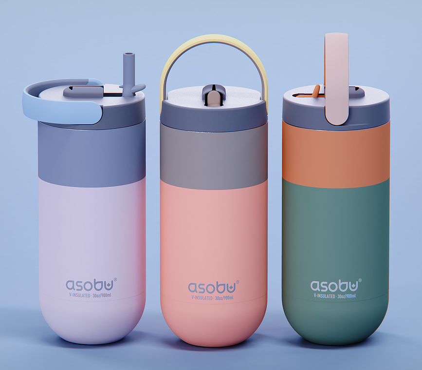 Bouteille isotherme Orbit 900 ml, violet pastel