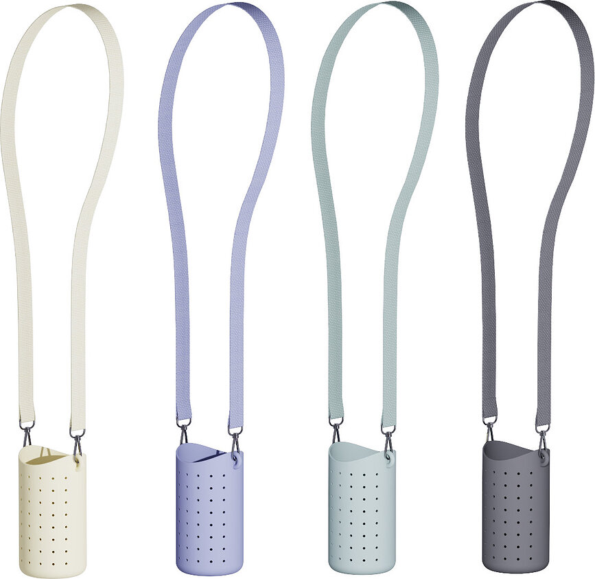 Custodia per bottiglia con tracolla Bestie Sling, gialla