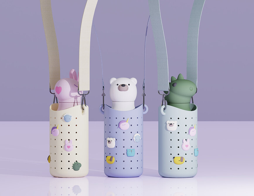 Étui pour bouteille avec sangle Bestie Sling, jaune