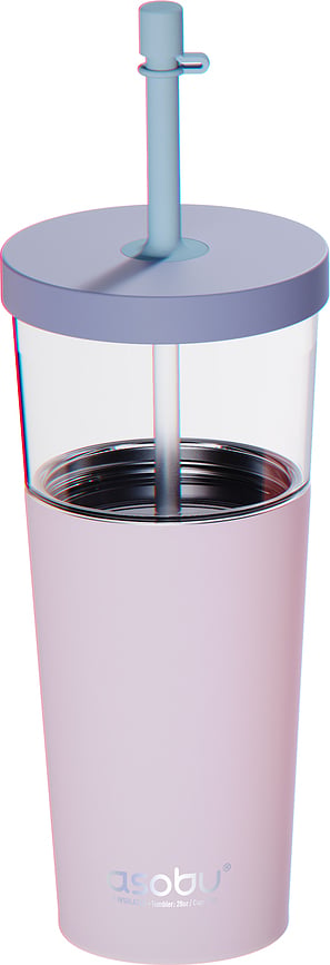 Marina Thermal Mug with Straw 850 ml, pastel pink