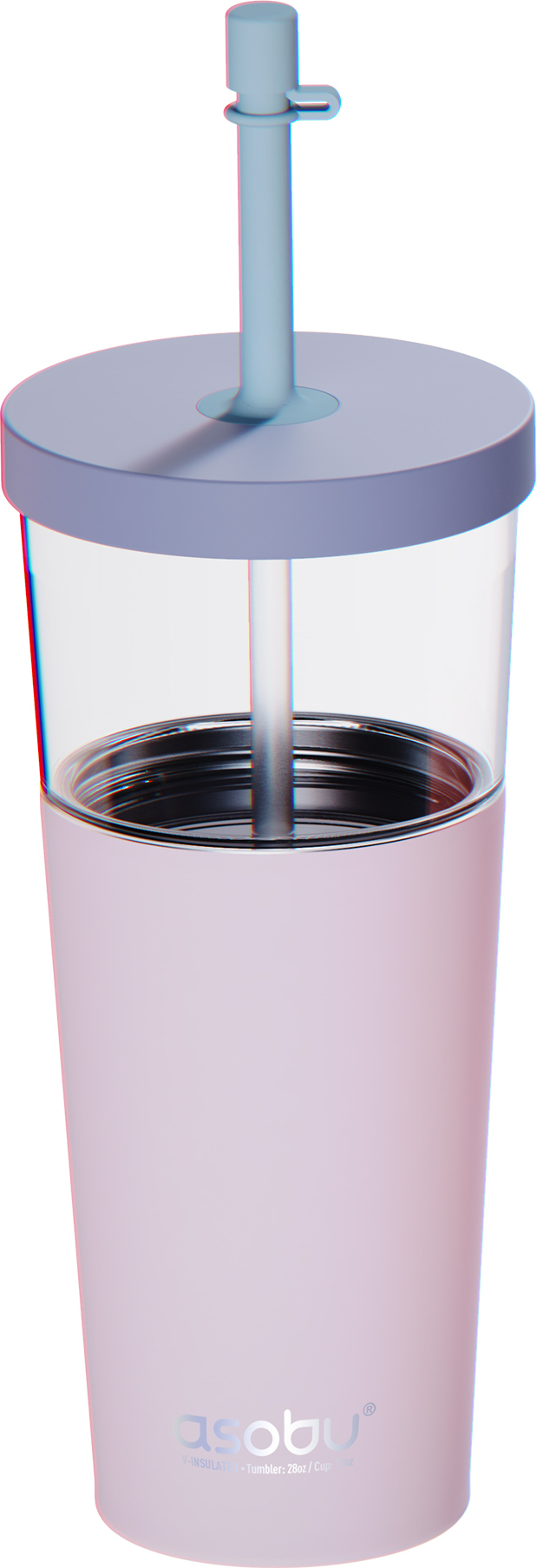 Marina Thermobecher mit Strohhalm 850 ml, pastellrosa