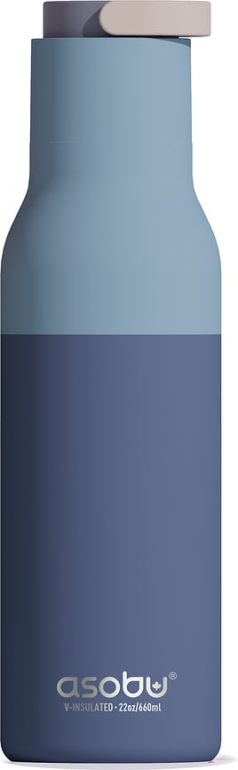 Metro Thermal Bottle with Straw 600 ml, pastel blue