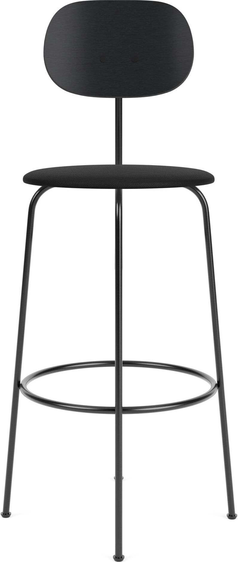 Afteroom Plus Barstuhl 107,5 cm schwarz Rückenlehne schwarze Eiche Ledersitz