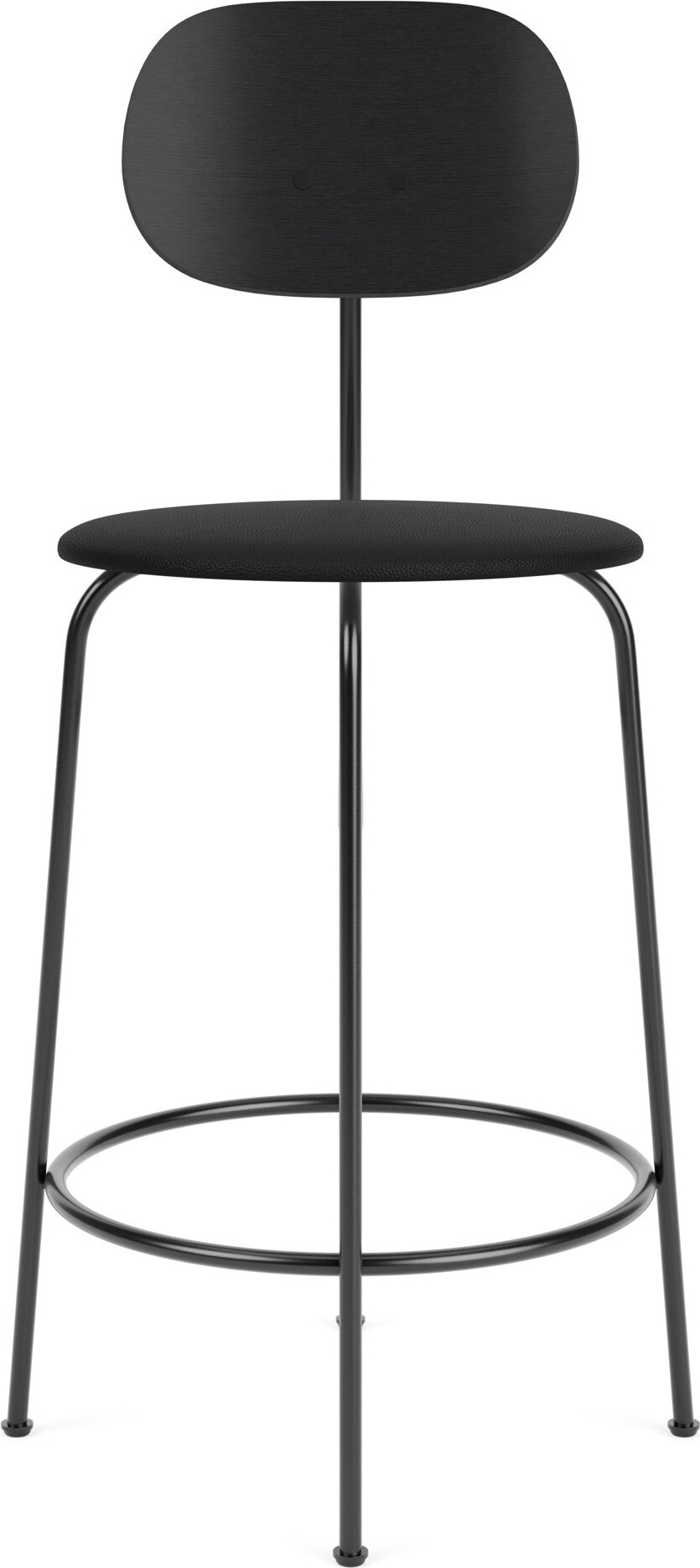 Afteroom Plus Barstuhl 97 cm schwarz Rückenlehne schwarze Eiche Ledersitz
