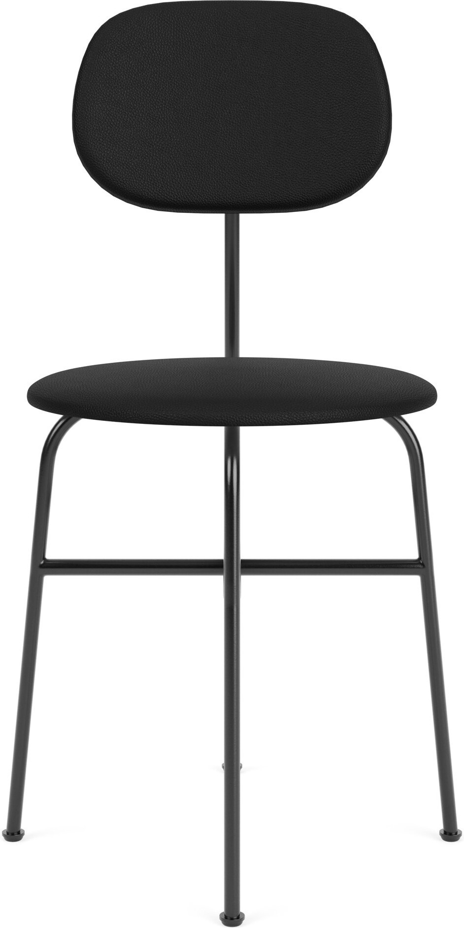 Afteroom Plus Stuhl 80 cm schwarz aus Leder