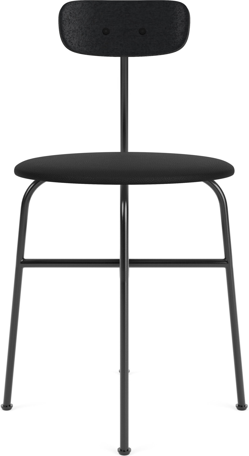 Afteroom Stuhl 75 cm schwarz Rückenlehne schwarze Eiche Ledersitz