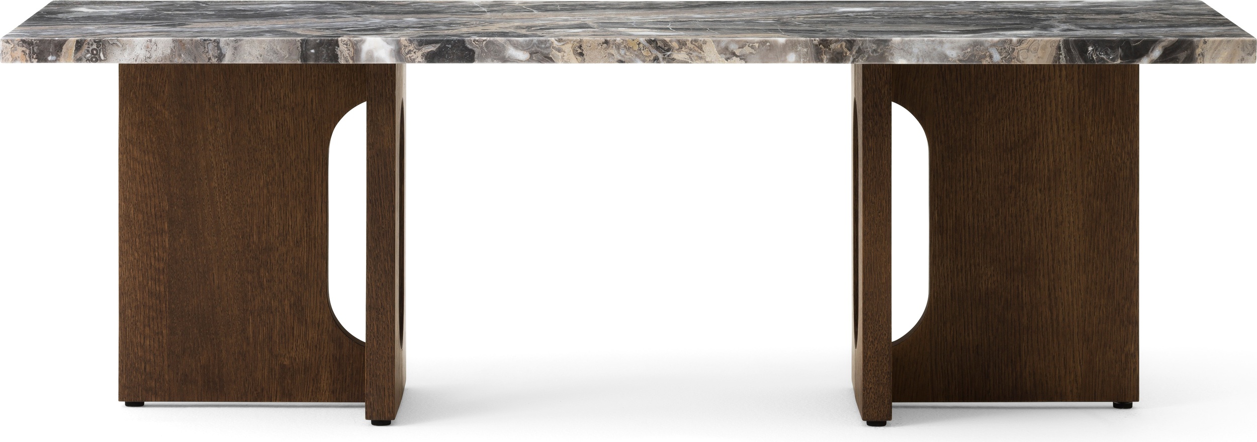 Androgyne Grey Galaxy Couchtisch 120 cm, dunkle Eiche