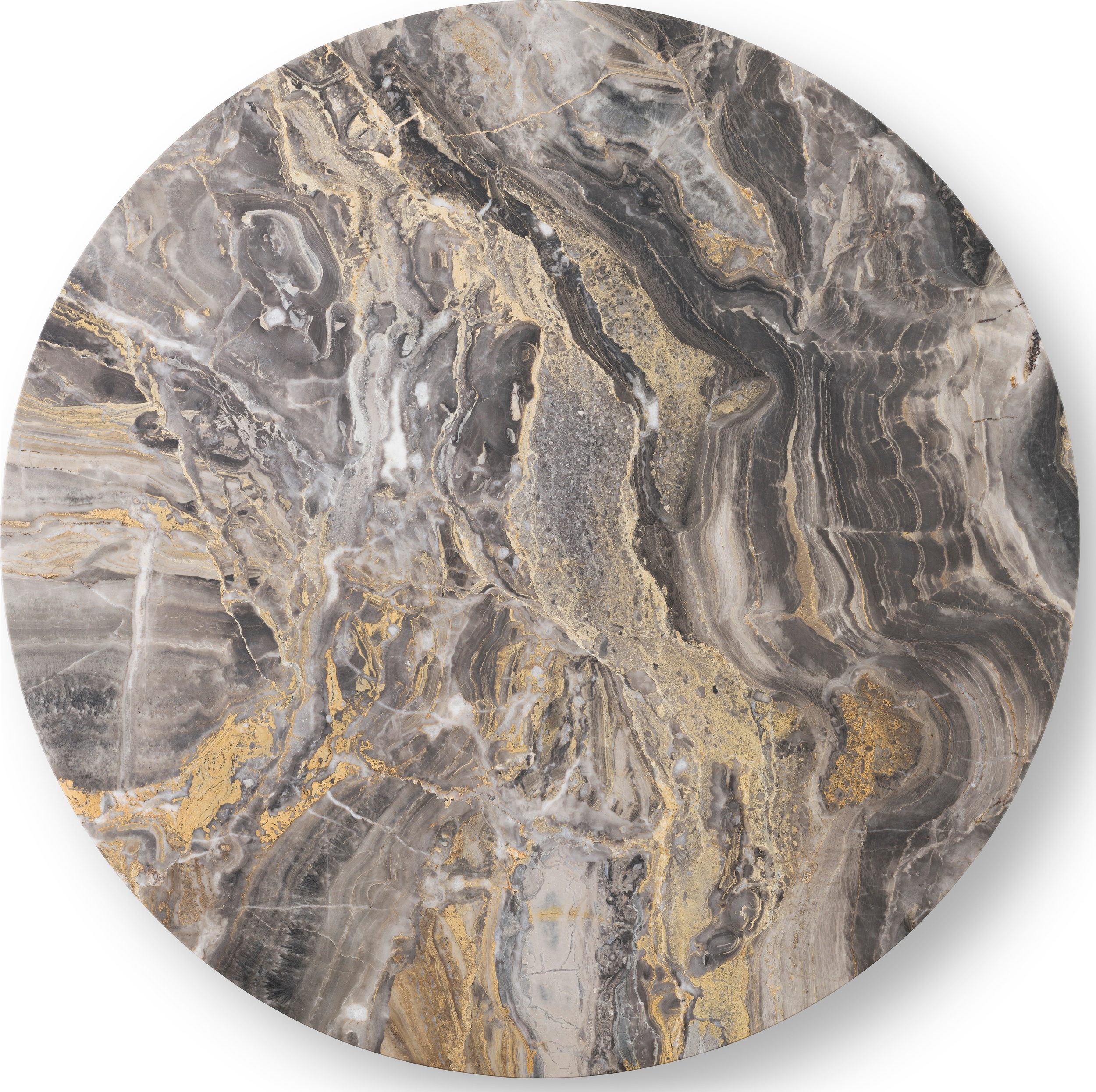 Androgyne Grey Galaxy Couchtischplatte, 65 cm, Marmor