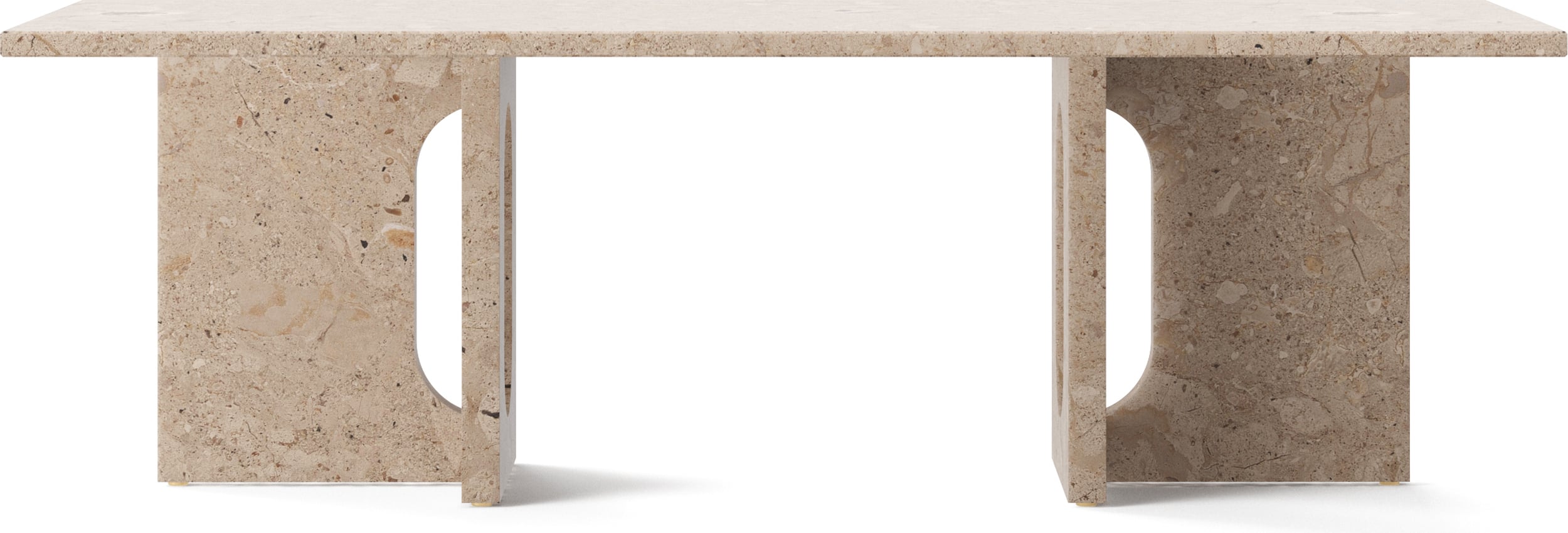 Androgyne Kunis Breccia Kaffeetisch 120 cm aus Stein