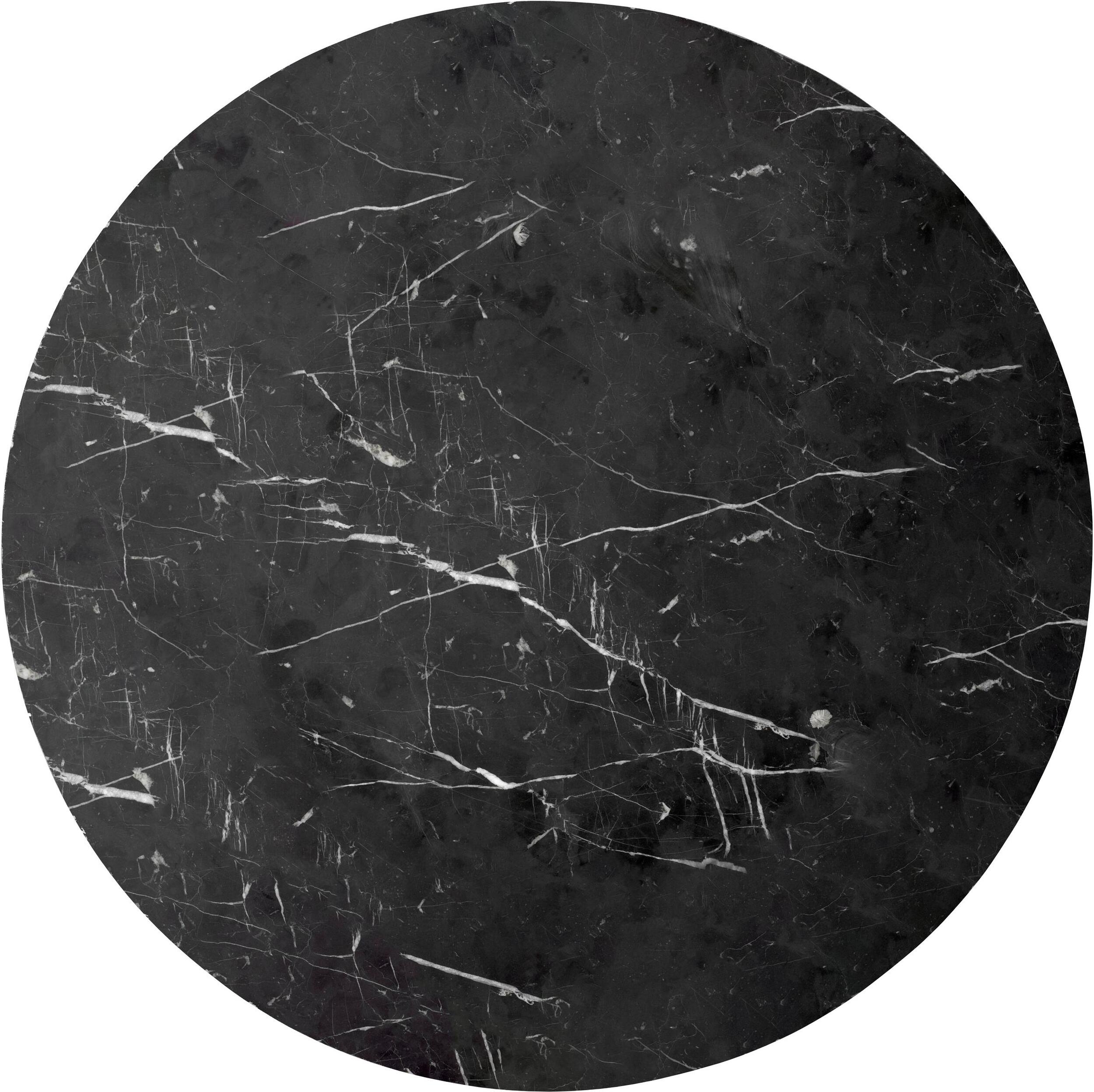 Androgyne Nero Marquina Tischplatte für Kafeetisch 65 cm aus Marmor