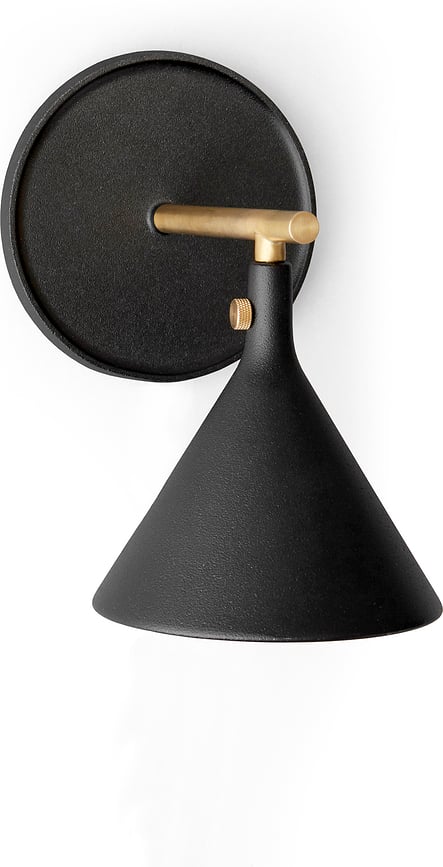 Aplique de Pared Cast, negro, con difusor de luz difusa