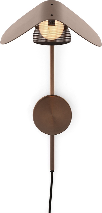 Applique murale Wing avec variateur, marron