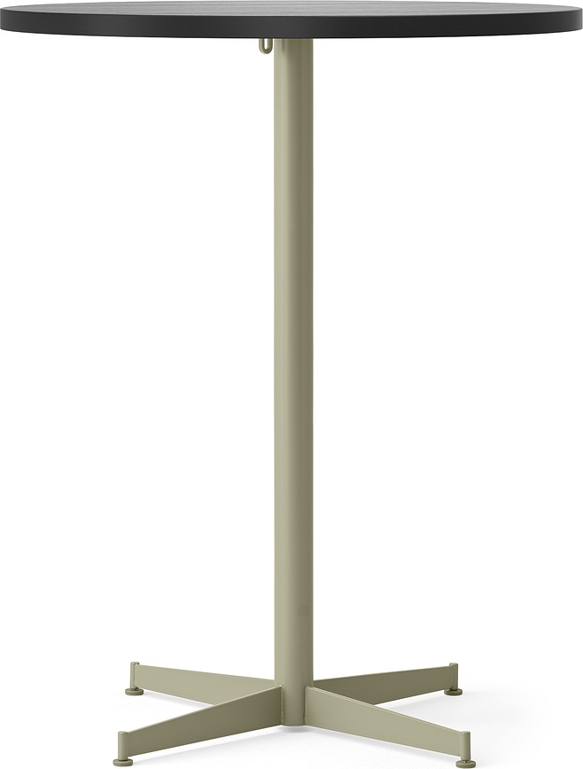Barový stôl Nook Star Base nízky, 80 cm, čierny s olivovou základňou