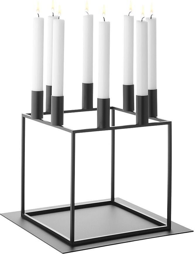 Base para Portavelas Kubus 8, negra