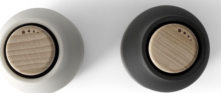 Bottle Grinder Mlinčki za poper, sol ali začimbe, bukev, modri, 2 kosa