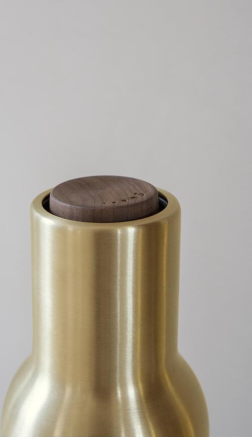 Bottle Grinder Moulins pour sel, poivre et épices, laiton brossé, Lot de 2