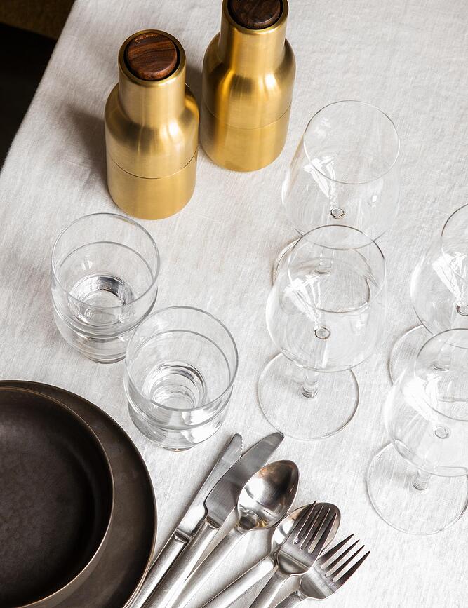 Bottle Grinder Μύλοι για πιπέρι, αλάτι ή μπαχαρικά, βουρτσισμένος ορείχαλκος, 2 τμχ