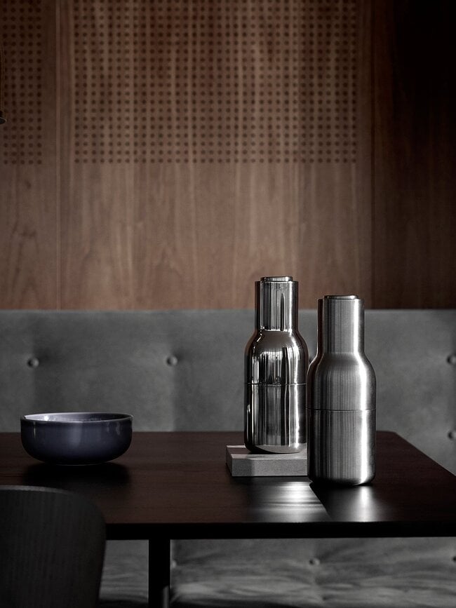 Bottle Grinder Salt and pepper mills steel 2 pcs - Audo Copenhagen