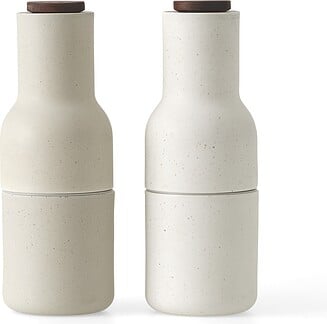 Bottle Grinder Soola- ja pipra- või vürtsiveskid liivakarva keraamika 2 tk.