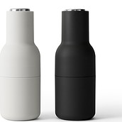 Bottle Grinder Steel Pfeffer-, Salz- oder Gewürzmühlen schwarz und weiß 2 St.